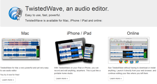 Twisted wave editor audio