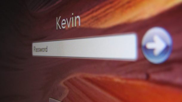 Windows login screen