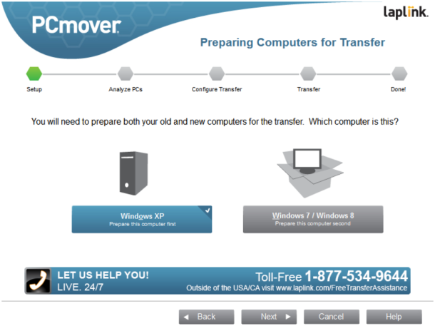 PCMover-Express setup