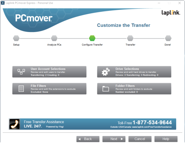 PCmover-Express-configurar transferencia