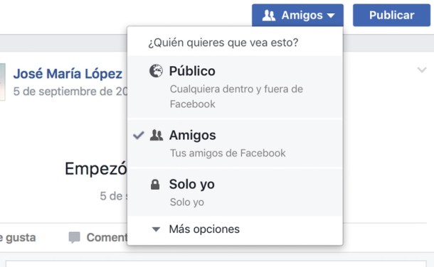 Facebook Publicar