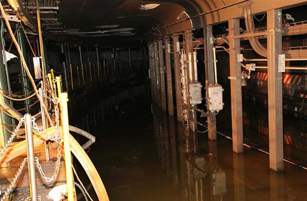 Metro inundado