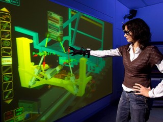 Imagen de una demostración de realidad virtual
