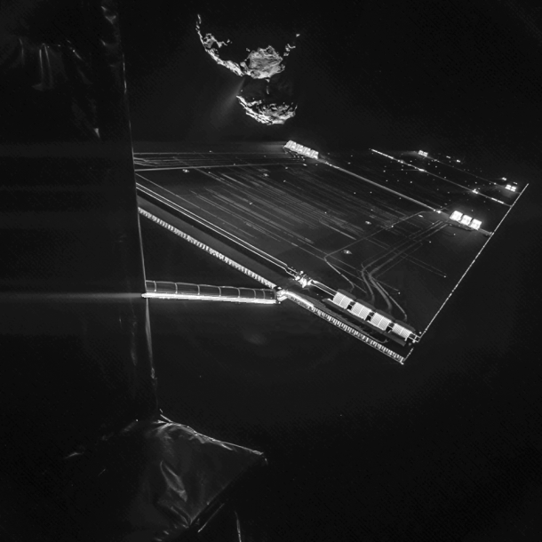 Philae apunto de aterrizar en el cometa 67P/Churymov-Grasimenko