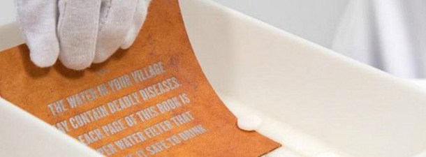The Drinkable Book, el libro capaz de filtrar agua contaminada