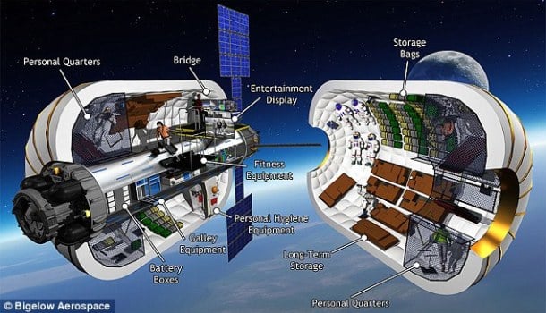 El primer hotel espacial podría llegar en 2020 gracias a los hábitats hinchables