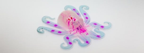 Construyen un “robot blando” inspirado en un pulpo gracias a la impresión 3D