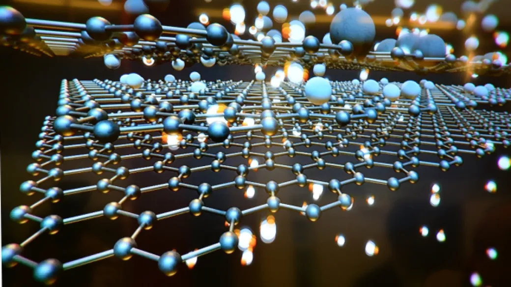 Representación 3D de las estructuras microscópicas del grafeno