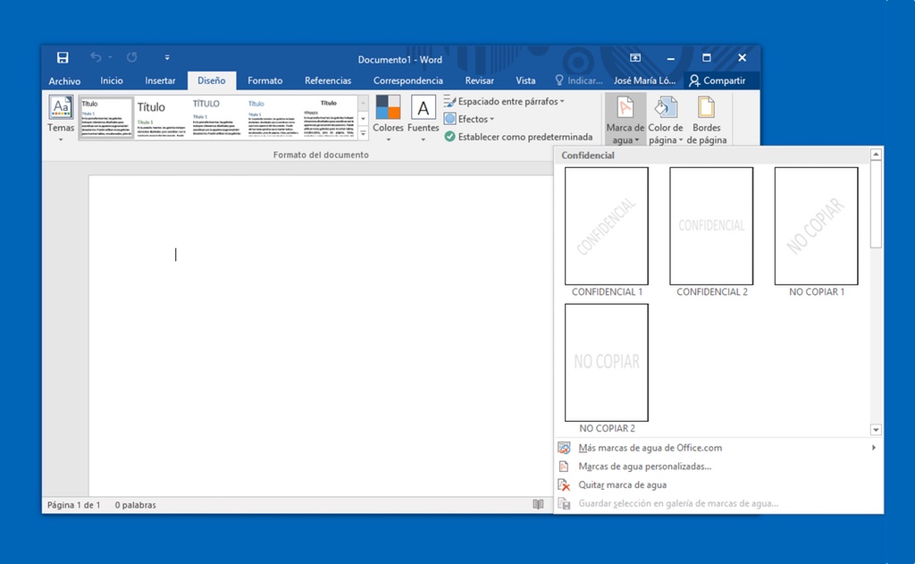 Marca De Agua En Word Word Marca de agua - Blogthinkbig.com