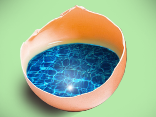 huevo agua material impermeable