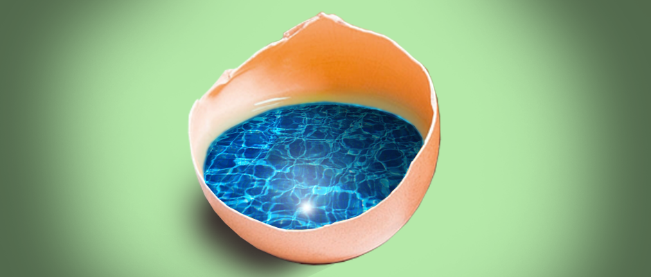 huevo agua material impermeable