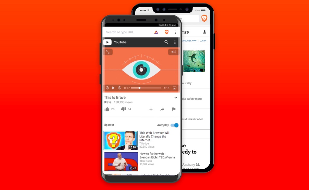 brave browser android video