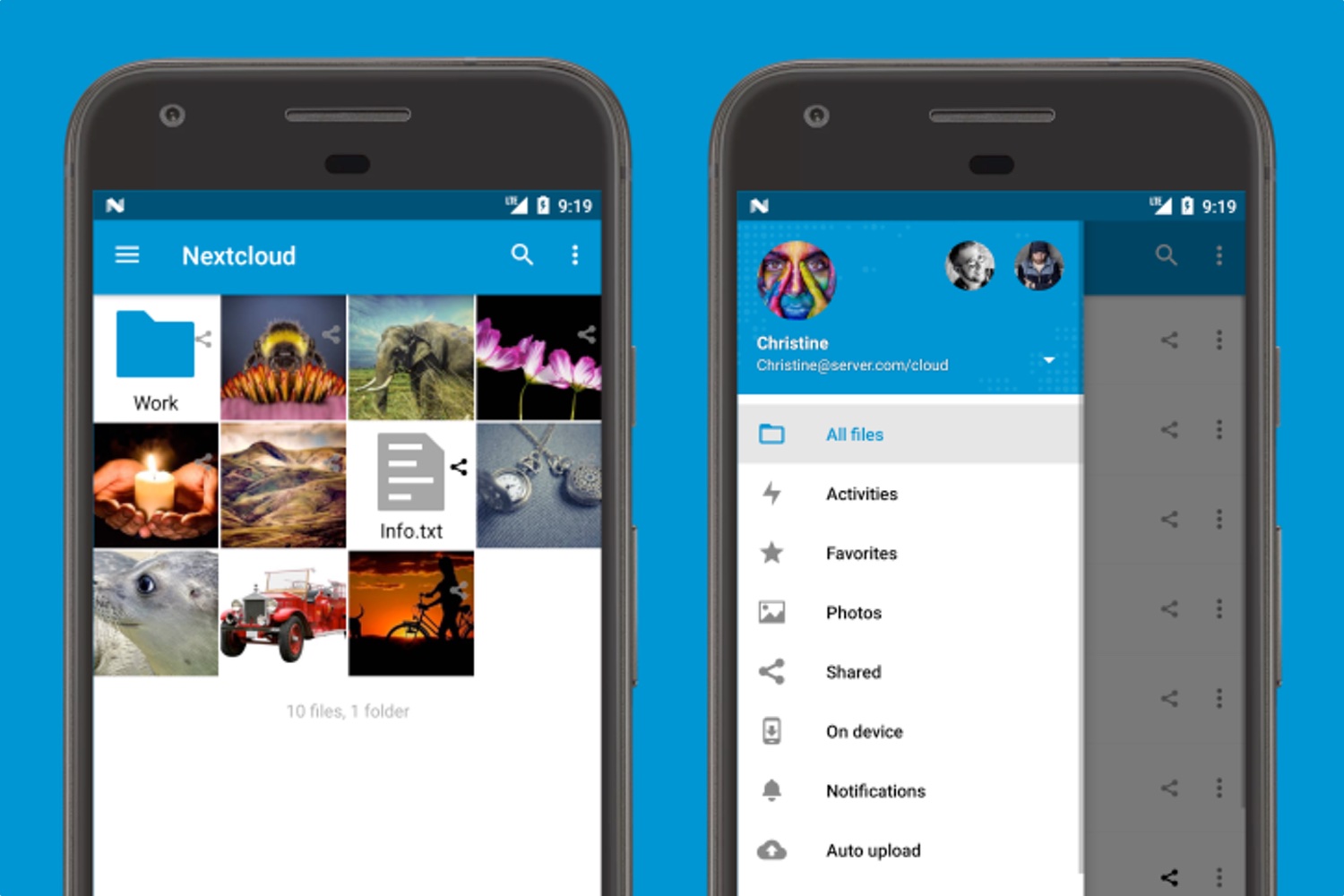 Nextcloud android синхронизация фото