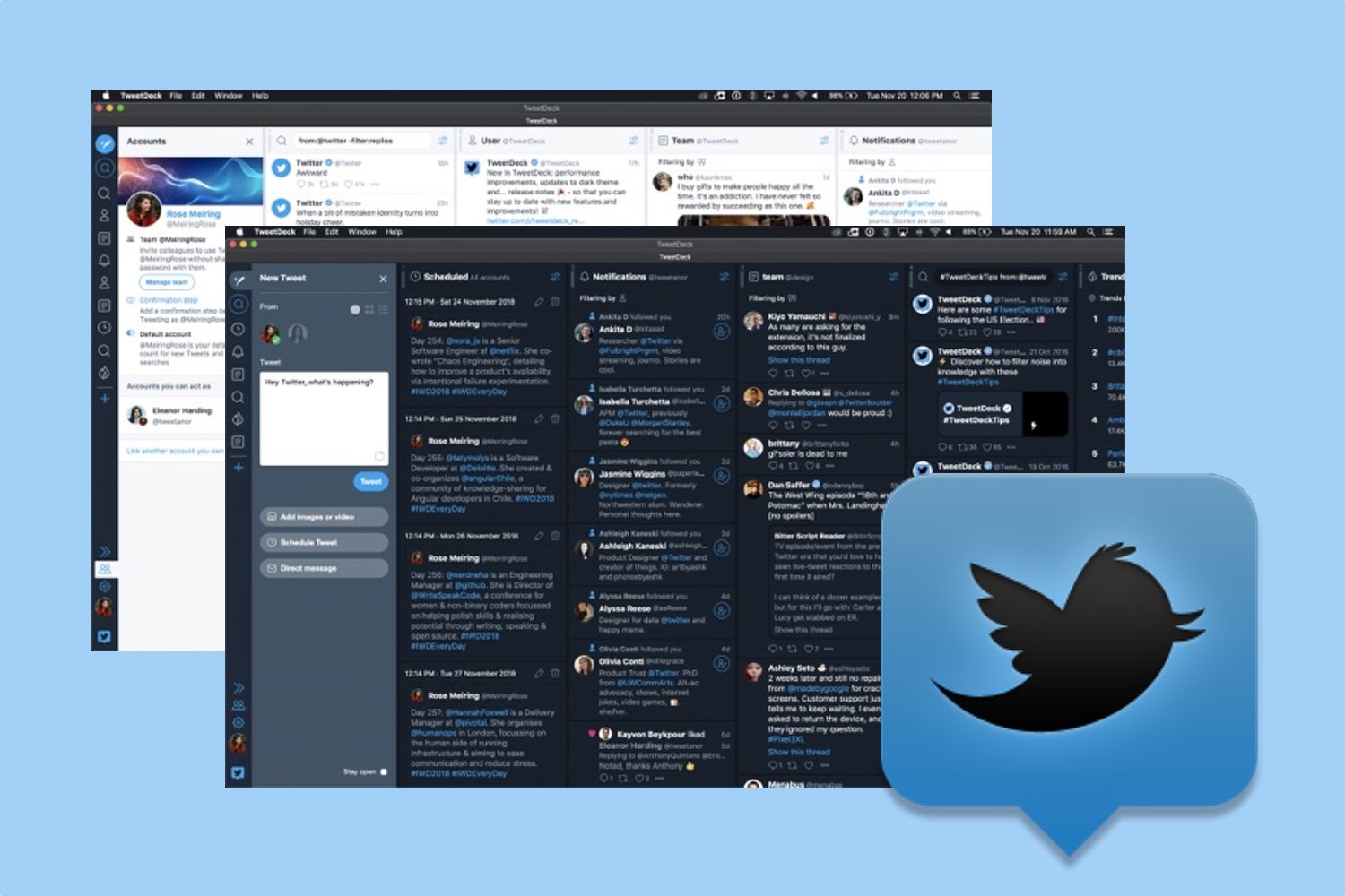 TweetDeck Black White Notícias, Portugal, receitas, rede social, subscrição, TweetDeck, twitter TecheNet Twitter tweetdeck
