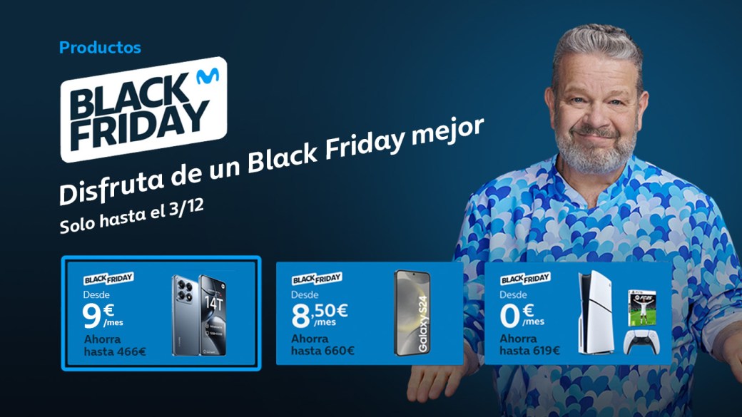 Alberto Chicote promocionando las ofertas del Black Friday de la Living App Mi Movistar