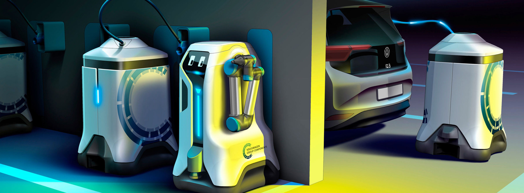 vendaje precio Ojalá Vokswagen anuncia unos robots que cargan tu coche eléctrico por ti