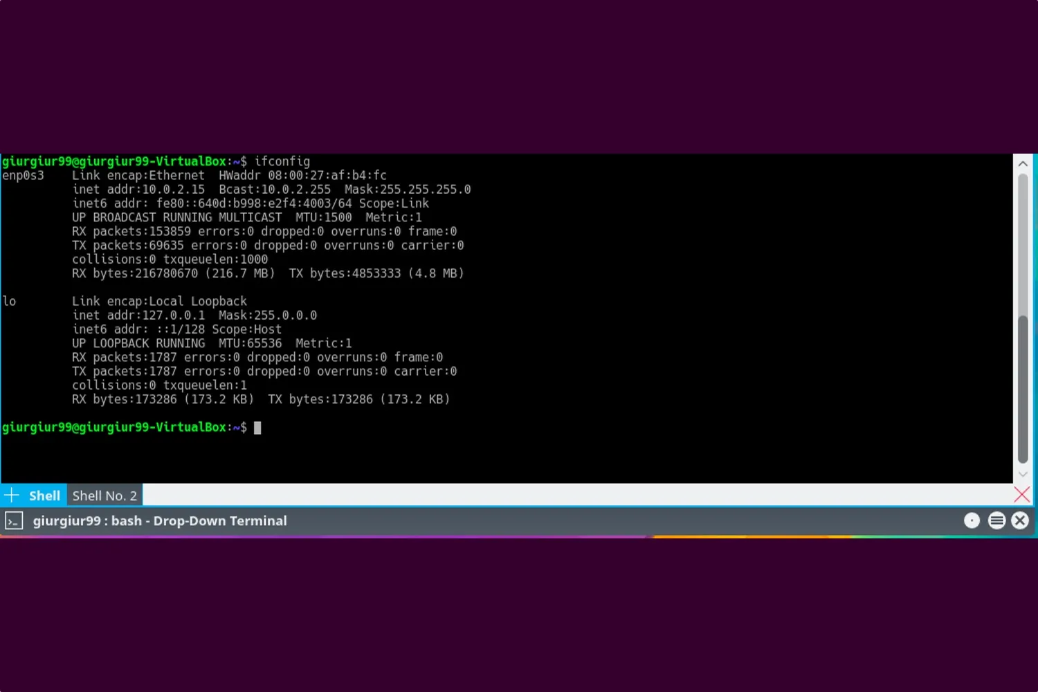 Yakuake Linux Terminal