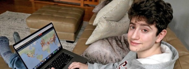 Un joven de 17 años crea una de las webs sobre la pandemia más visitadas del mundo