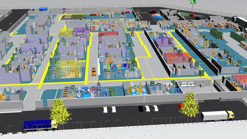 Visualización 3D de una Smart Factory