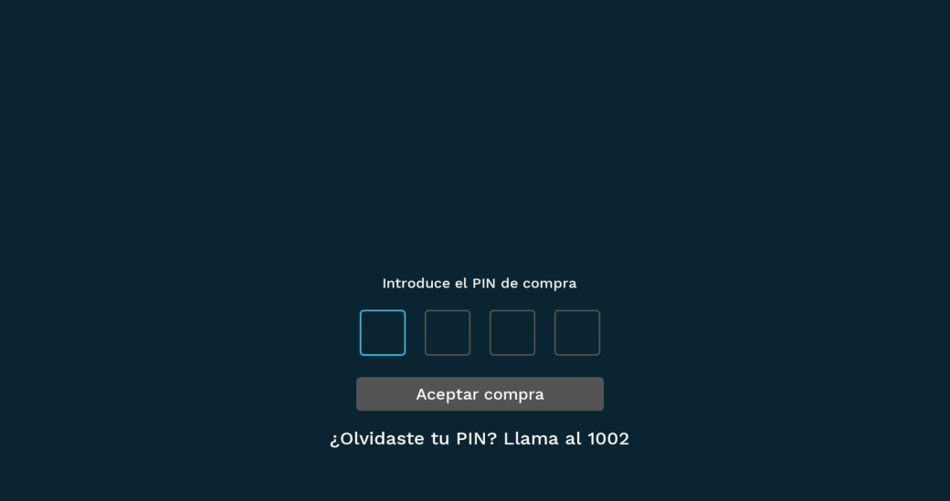 Incluye tu código PIN para comprar en la calle de Compras de Movistar+