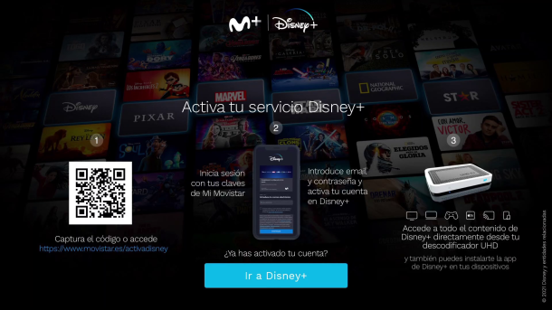 Proceso de cómo activar el servicio Disney+.