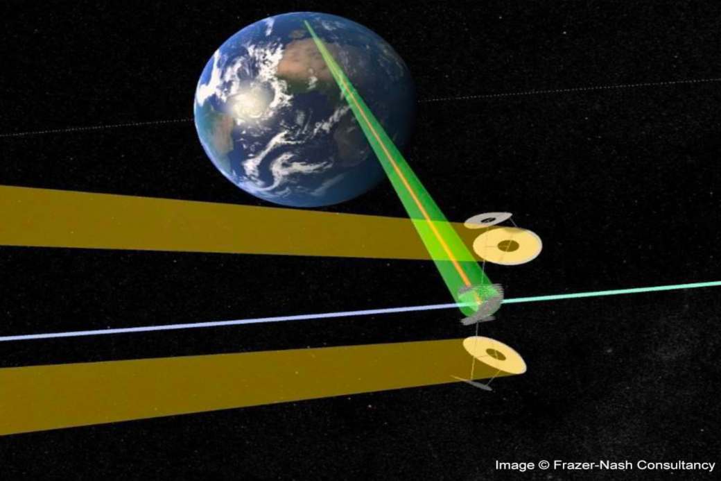 Una representación de cómo captar energía solar desde el espacio