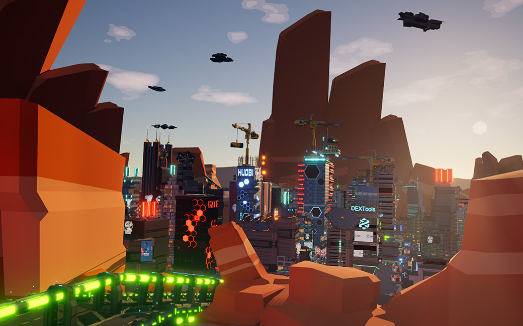 Imagen de una ciudad futurista