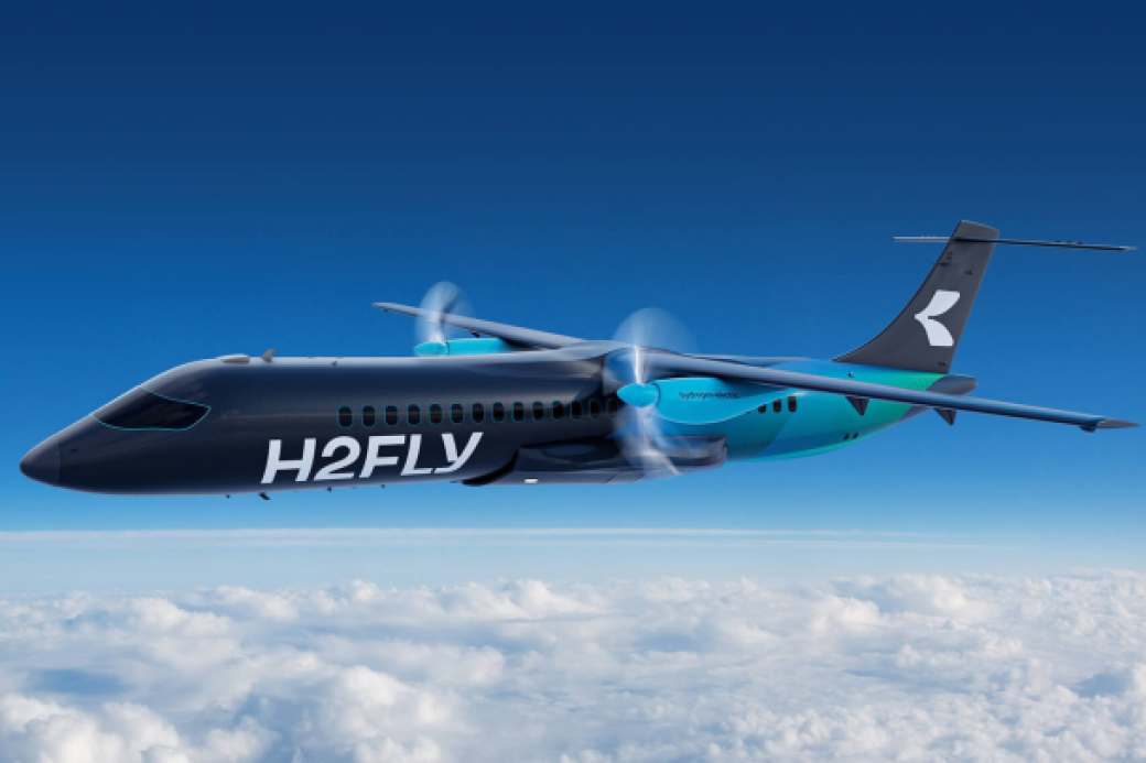 Concepto de avión eléctrico con hidrógeno líquido