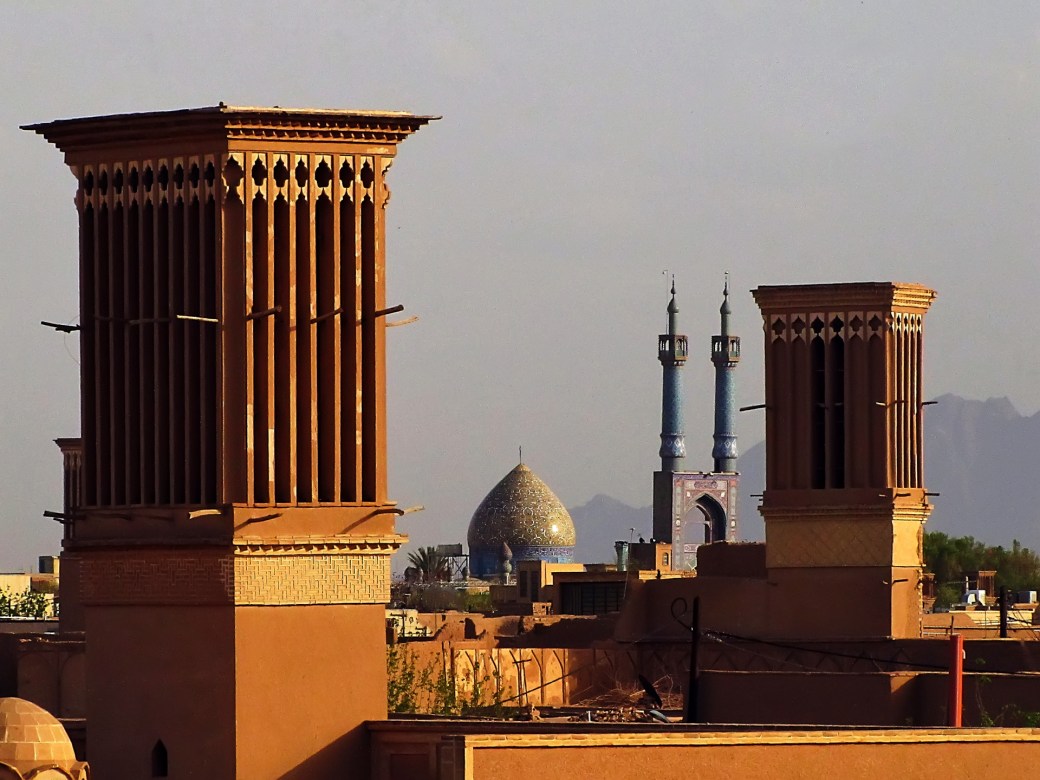 Badgirs en yazd, ciudad en Irán.