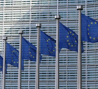 Banderas de la Unión Europea, que pretende aprobar la Identidad Digital Europea