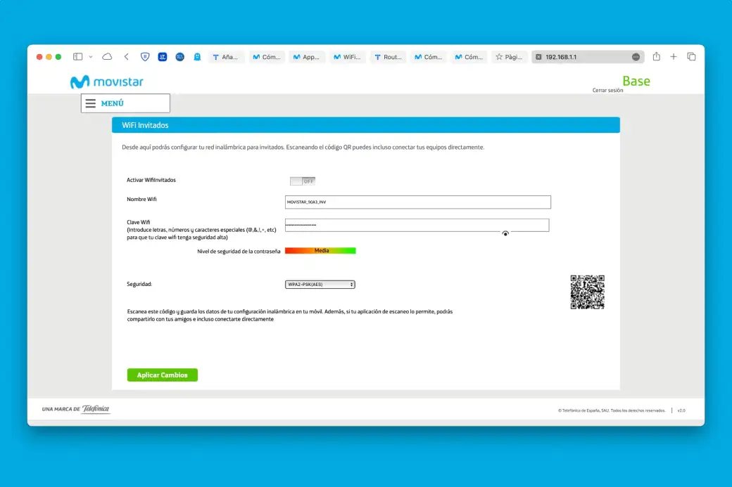 Activar la WiFi de invitados desde el router