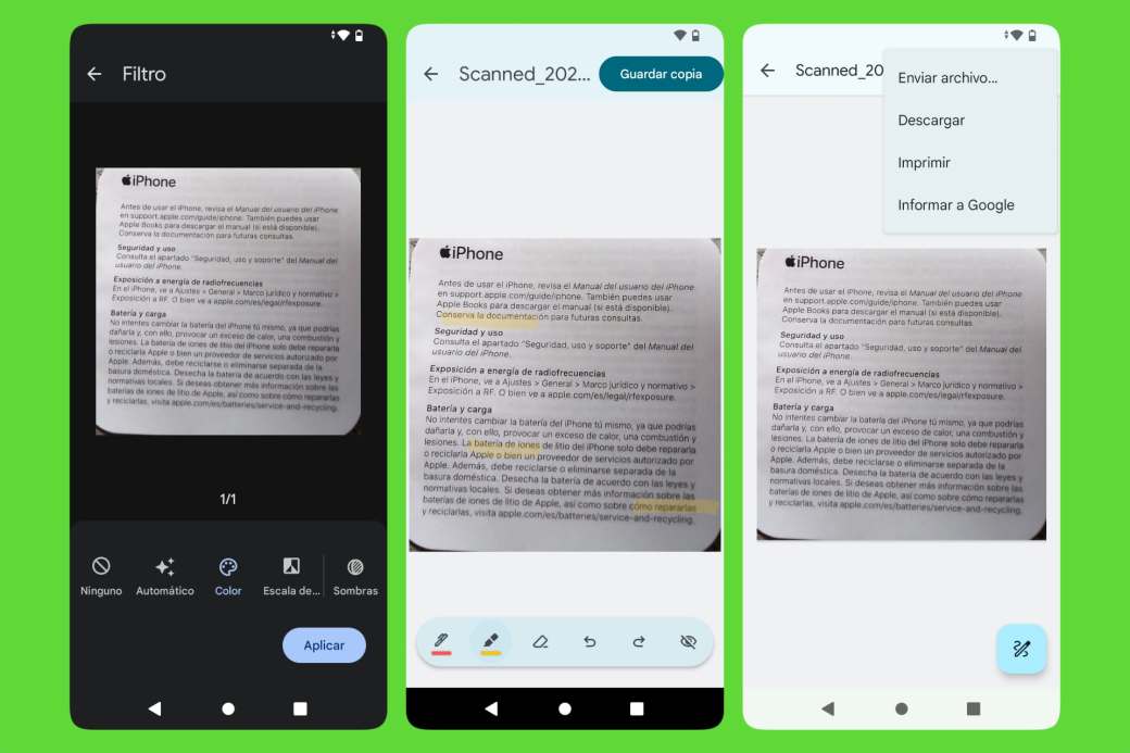 Escanear documentos en Android