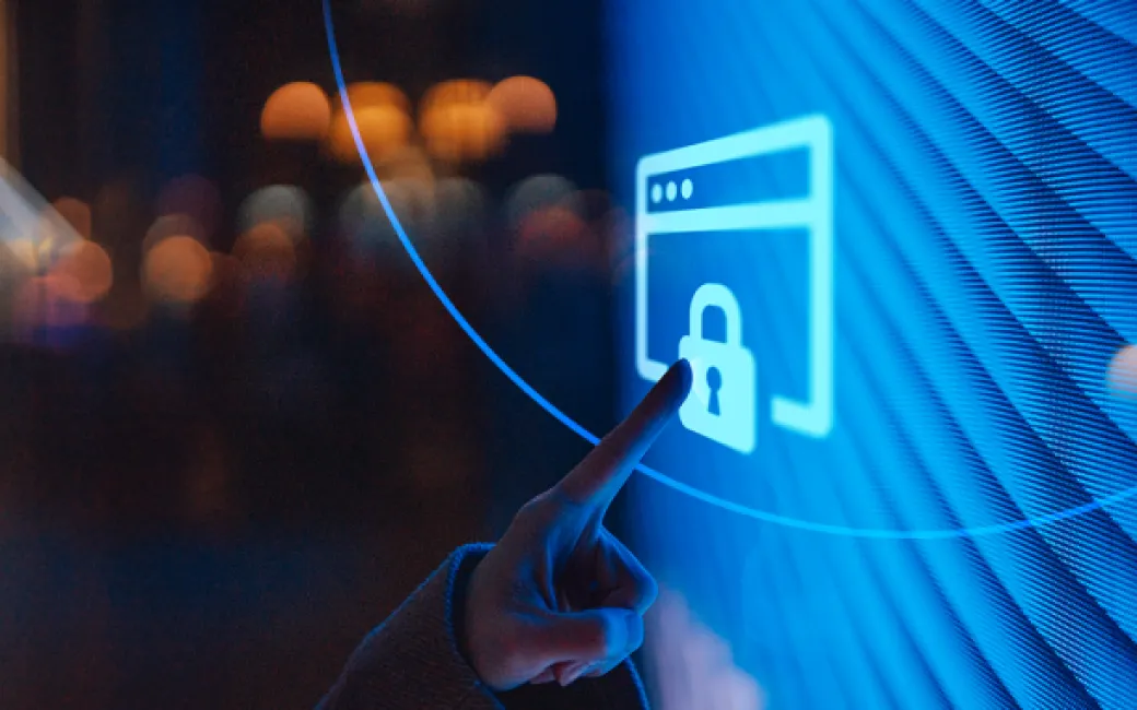 pantalla con seguridad en internet