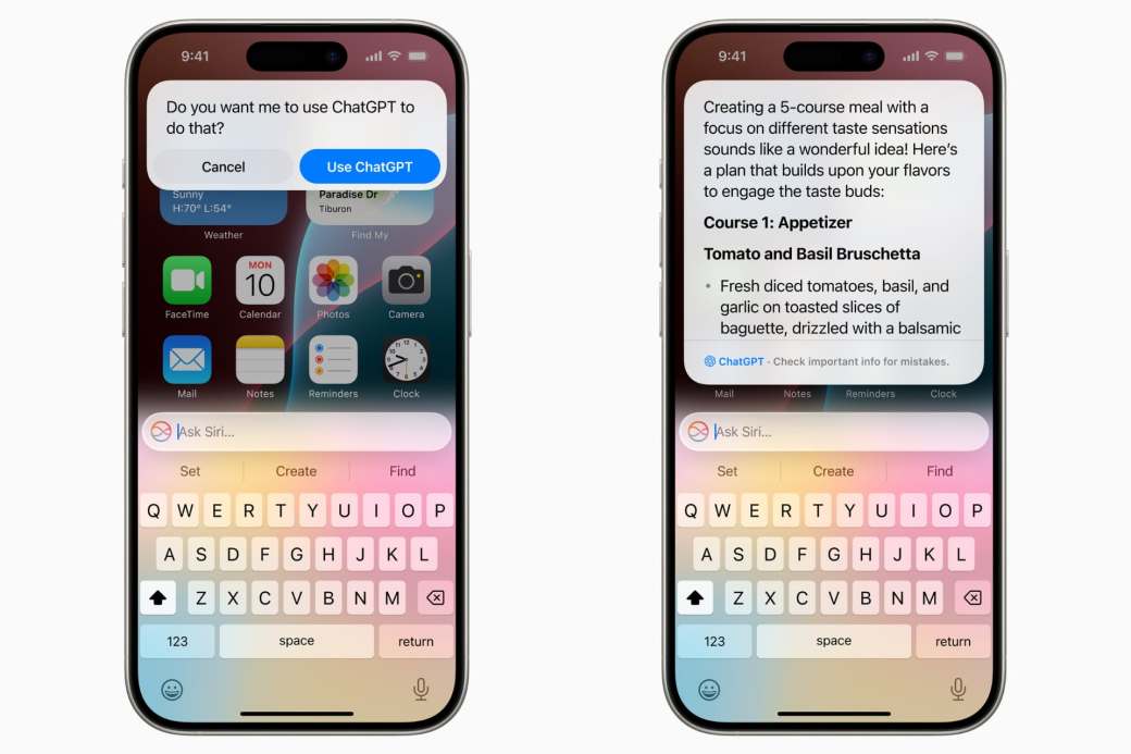 ChatGPT se integra mejor en el ecosistema de Apple