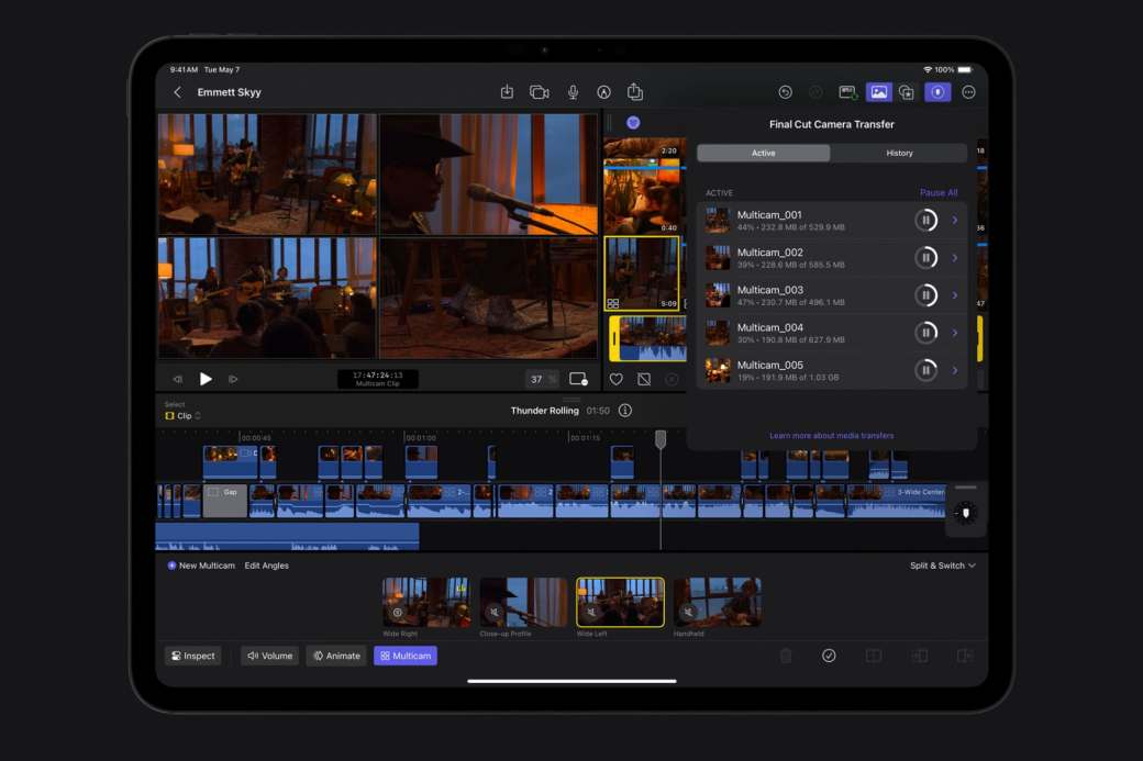 Final Cut Pro incluye Live Multicam o Multicam en directo