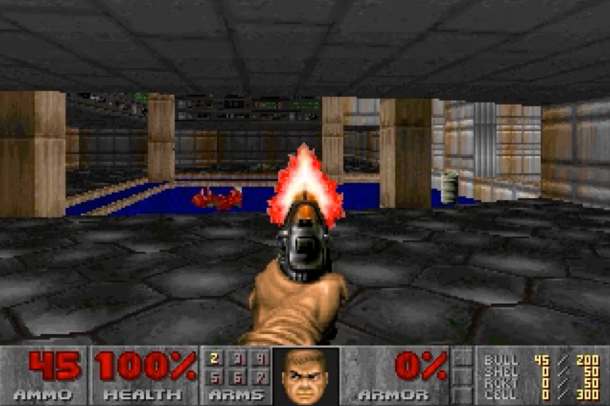 Imagen de Doom recreado con GameNGen