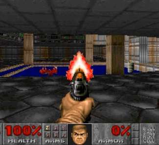 Imagen de Doom recreado con GameNGen