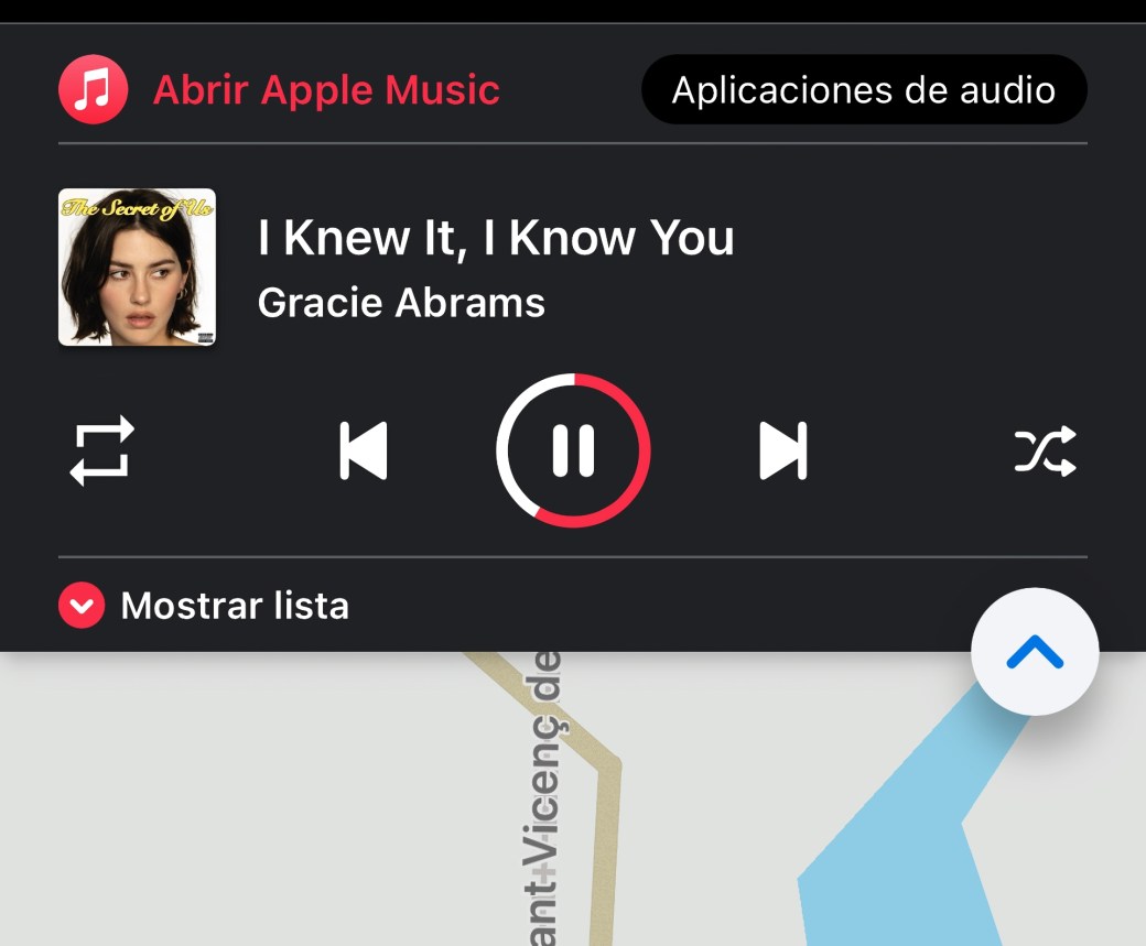 Reproducción música en Waze.