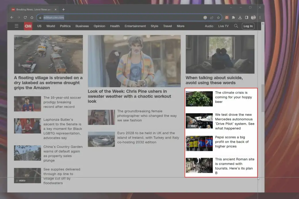 Algunos capturadores de pantalla incluyen la opción scroll para guardar una página web en imagen
