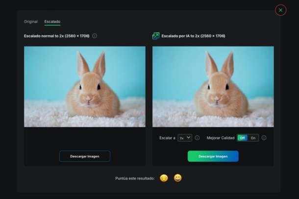 Ampliar tus imágenes con IA