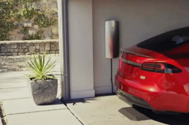 Imagen promocional del sistema de carga inalámbrica para coches de Tesla