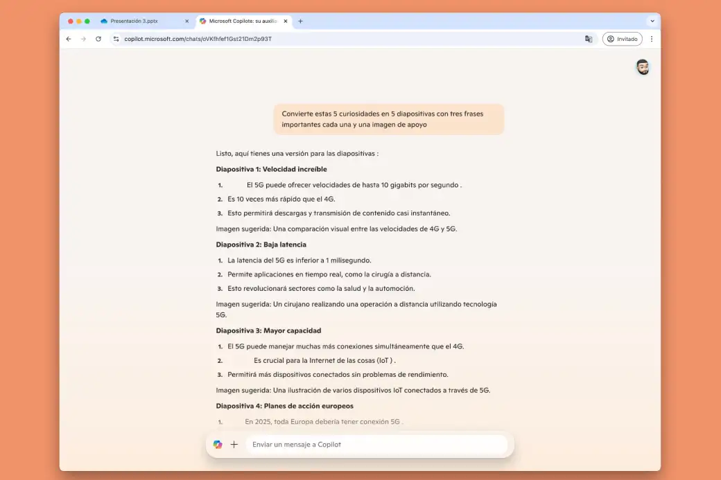 Presentación de PowerPoint con IA