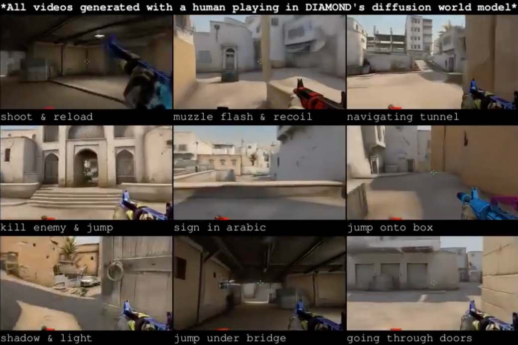 Counter-Strike simulado por el agente de IA DIAMOND