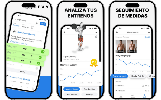 hevy app para entrenar 