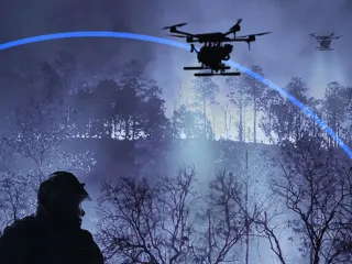 uso de drones en emergencias como un incendio