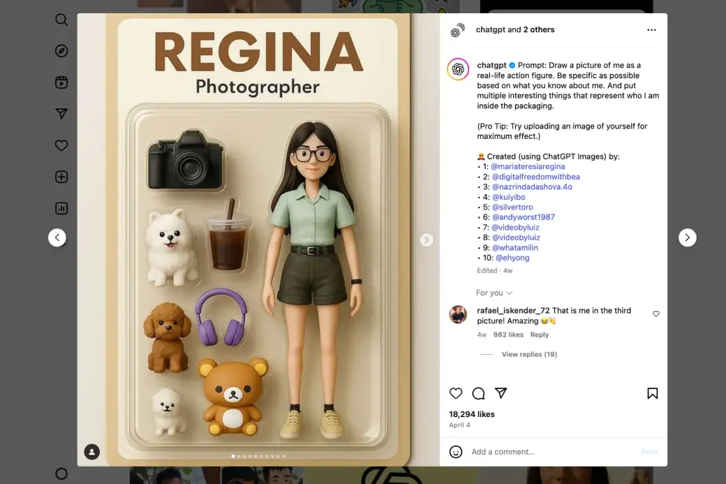 ChatGPT genera imágenes que suelen viralizarse en redes