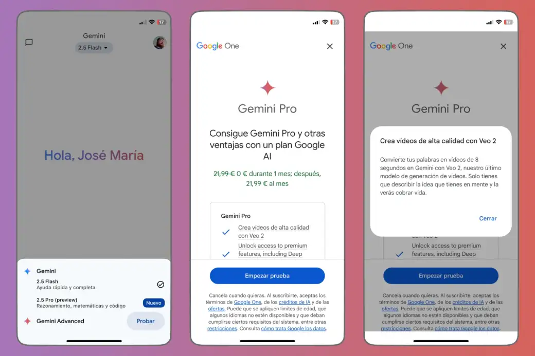 Crear vídeos con IA desde Gemini