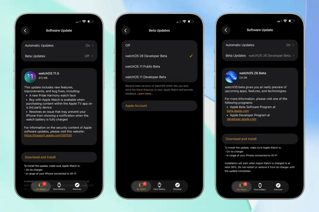 Instalar watchOS 26 en tu Apple Watch