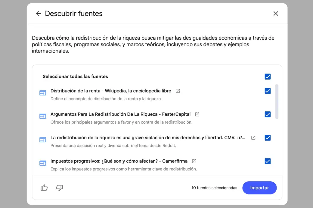 NotebookLM te allana el trabajo al buscar por ti fuentes sobre un tema