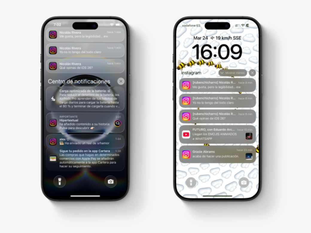 Legibilidad en iOS 26